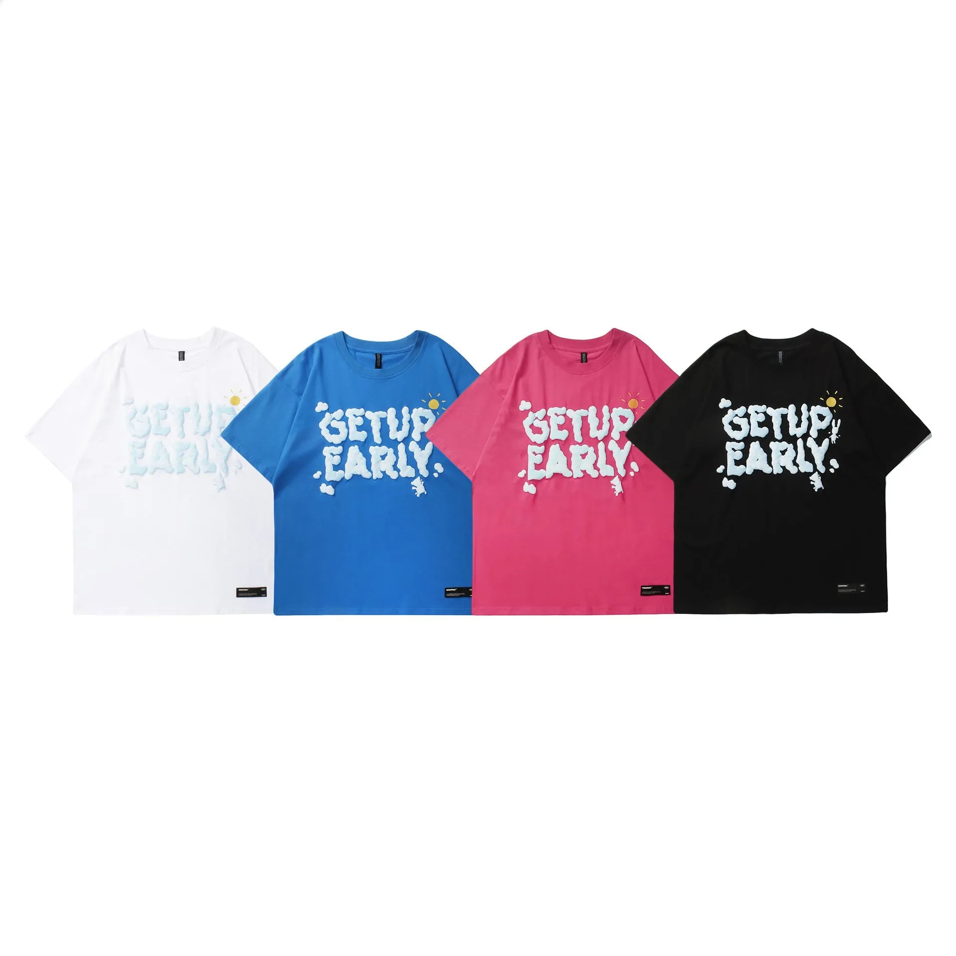 Foam Printing Short-Sleeved T-Shirt Getup Early - Bellarte Enchanté Foam Printing Short-Sleeved T-Shirt Getup Early